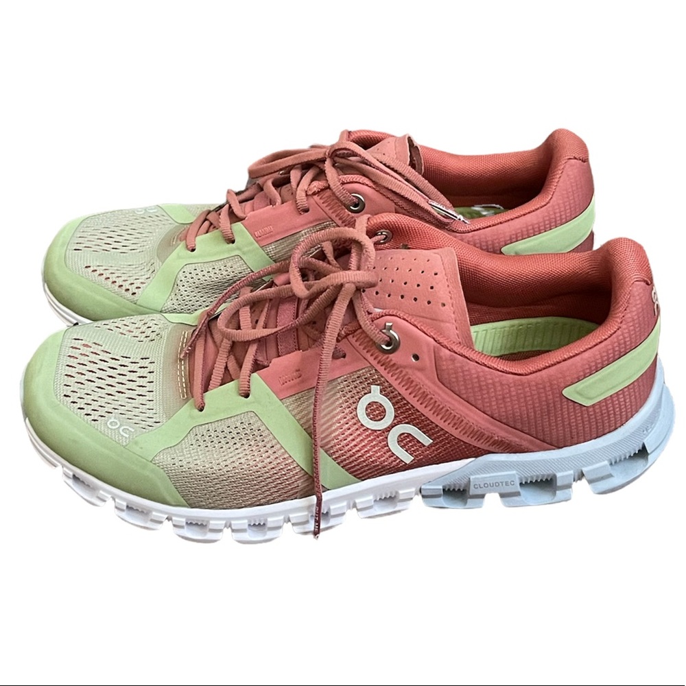 On Running Women's Coral and Mint Athletic Shoes - Picture 8 of 16